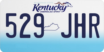 KY license plate 529JHR