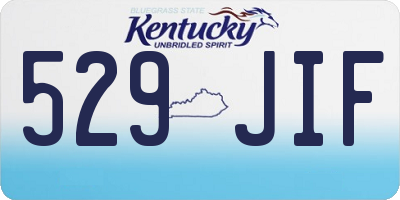 KY license plate 529JIF