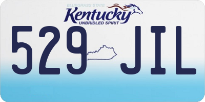 KY license plate 529JIL