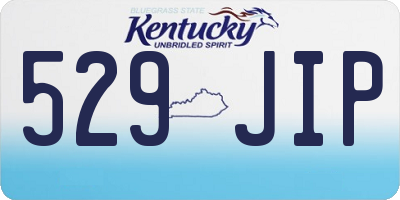 KY license plate 529JIP