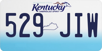 KY license plate 529JIW