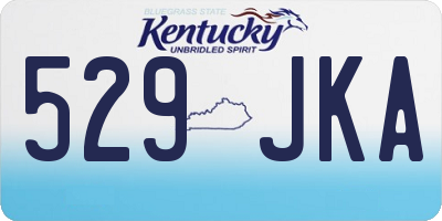 KY license plate 529JKA