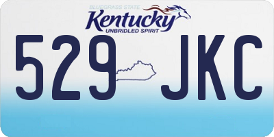 KY license plate 529JKC