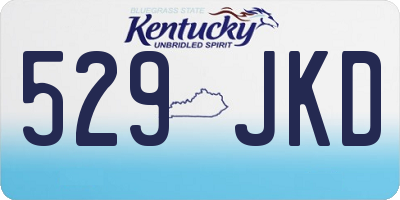 KY license plate 529JKD