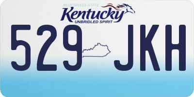 KY license plate 529JKH