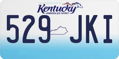 KY license plate 529JKI