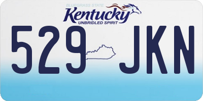 KY license plate 529JKN