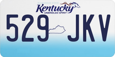 KY license plate 529JKV