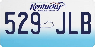 KY license plate 529JLB