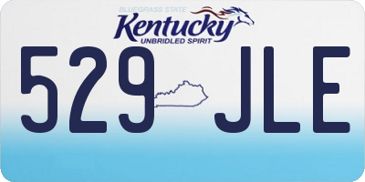 KY license plate 529JLE