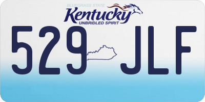KY license plate 529JLF