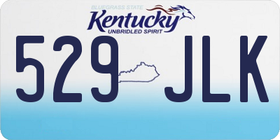 KY license plate 529JLK