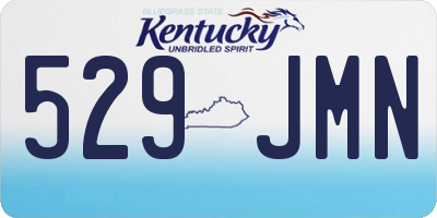 KY license plate 529JMN