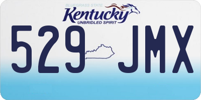 KY license plate 529JMX