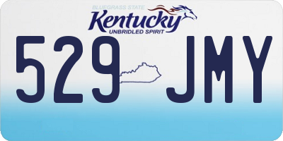 KY license plate 529JMY