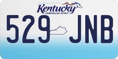 KY license plate 529JNB
