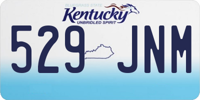 KY license plate 529JNM
