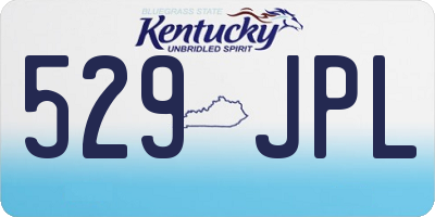 KY license plate 529JPL