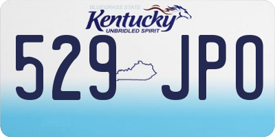 KY license plate 529JPO