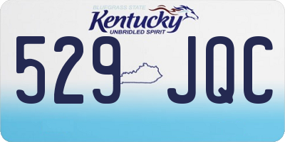 KY license plate 529JQC