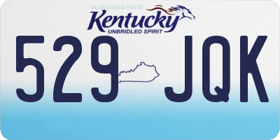 KY license plate 529JQK