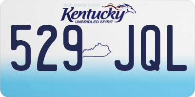 KY license plate 529JQL