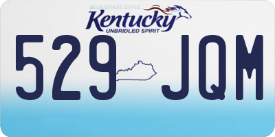 KY license plate 529JQM