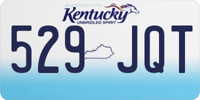 KY license plate 529JQT
