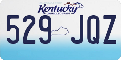 KY license plate 529JQZ