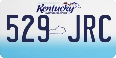 KY license plate 529JRC