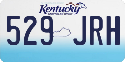 KY license plate 529JRH