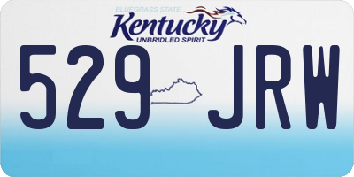 KY license plate 529JRW