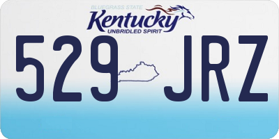 KY license plate 529JRZ