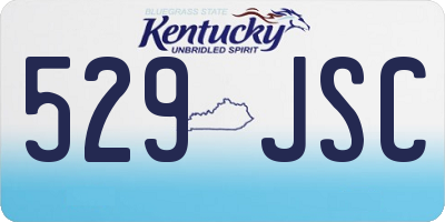 KY license plate 529JSC