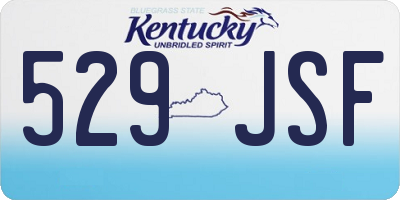 KY license plate 529JSF