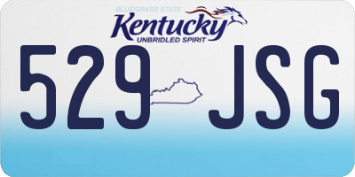 KY license plate 529JSG
