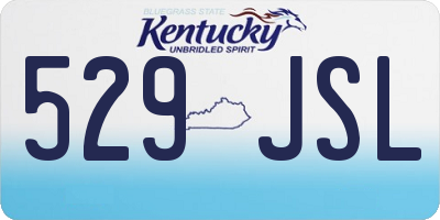 KY license plate 529JSL