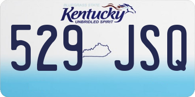 KY license plate 529JSQ