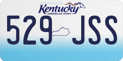 KY license plate 529JSS
