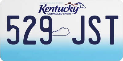 KY license plate 529JST