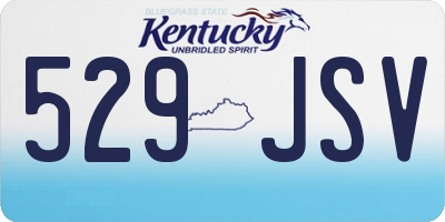 KY license plate 529JSV