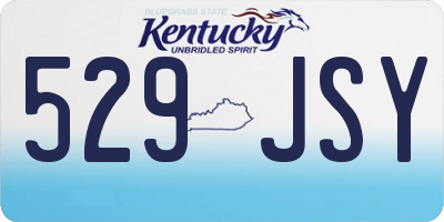 KY license plate 529JSY