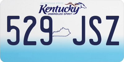 KY license plate 529JSZ