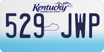 KY license plate 529JWP