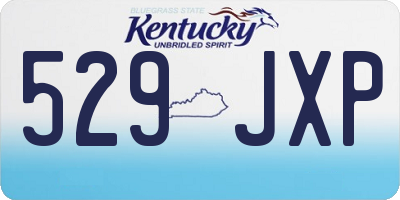 KY license plate 529JXP