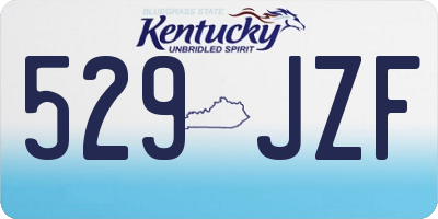 KY license plate 529JZF