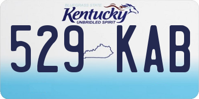 KY license plate 529KAB