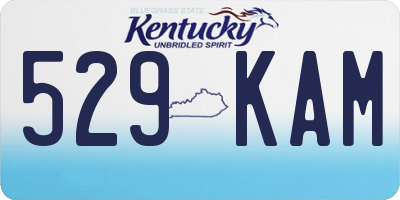 KY license plate 529KAM