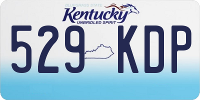 KY license plate 529KDP