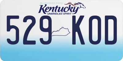 KY license plate 529KOD